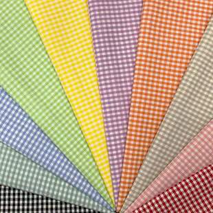 3mm朝阳格子布料纯棉玩偶娃娃床品洋装连衣裙布料小布可儿BJD用