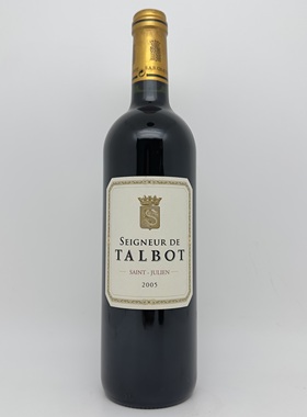 法国原瓶 大宝副牌CONNETABLE TALBOT 陆军统帅干红葡萄酒 2005年
