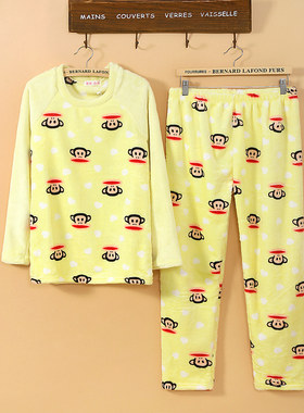 珊瑚绒家居服睡衣套装