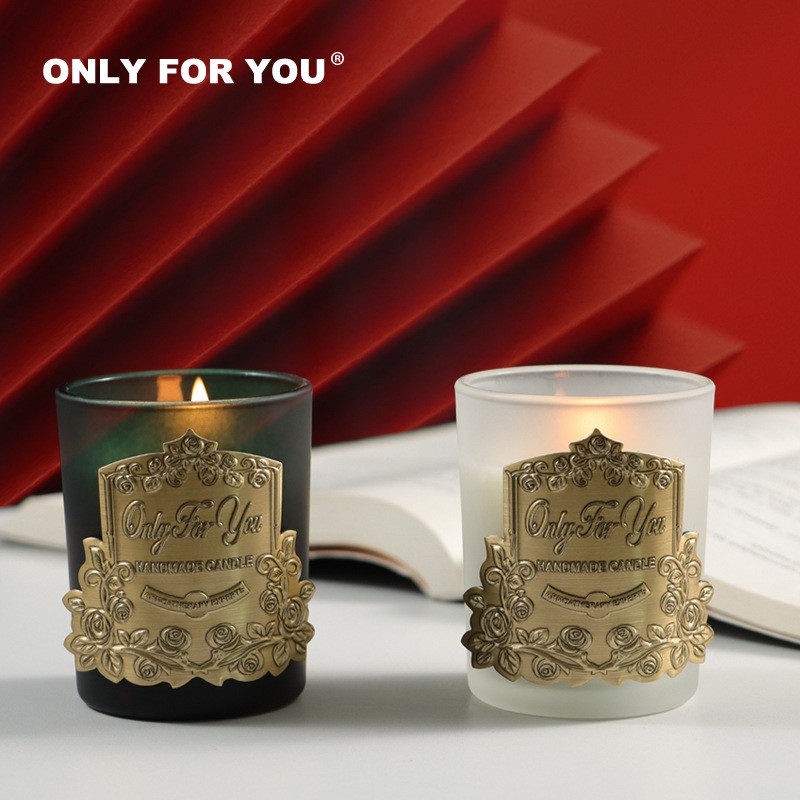 美国注册品牌金属铭牌玻璃烛台灯生日香薰蜡烛灯大豆蜡伴手礼物女