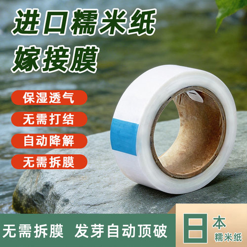 进口糯米纸嫁接膜嫁接金弹子三梅嫁接免拆膜接树自粘月季分解绑带