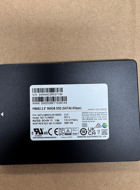 Samsung/三星 PM883 960G 2.5寸SATA6.0SSD企业级服务器固态硬盘