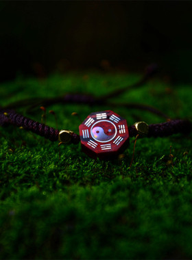 木质小叶紫檀八卦手工饰品手链