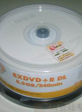罗马光盘 啄木鸟 防水可打印 DVD+R空白刻录盘8.5G DL D9 8X 25片