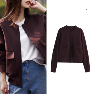 工装 奥莱女装 短款 实用主义设计感 感棒球外套 品牌清仓2024年新款