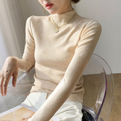 奥特莱斯专柜正品 秋冬羊毛衫 清仓半高领针织女修身 内搭毛衣打底衫