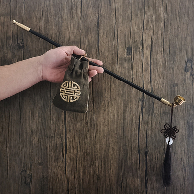 加长型大号烟袋锅子舞台道具纪晓岚旱烟袋复古烟斗长烟杆黄铜烟锅