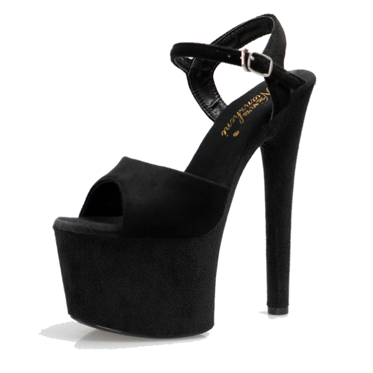 绒面百搭钢管舞高跟鞋