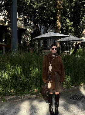 nczz《知性力》  精纺羊毛斜纹定染半裙