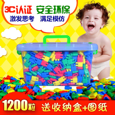 火箭子弹积木塑料拼插幼儿园玩具