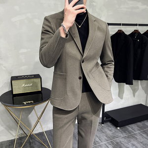 韩版修身商务西服毛呢休闲西装1822-P180图片