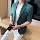 冰丝满天星烫金西服时尚休闲短袖西装外套DX43-P128，男装T恤，星座1606-1