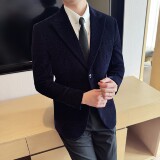 韩版修身西服提花灯芯绒时尚休闲西装外套DX48-P148，男装西服套装，星座1606-1
