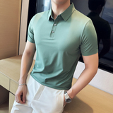 华夫格冰丝无痕PLO衫高弹上衣男短袖2809-P58，男装T恤，星座1606-1
