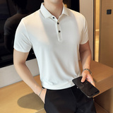 柏林格冰丝无痕高弹薄款PLO衫上衣男短袖8821-P58，男装T恤，星座1606-1