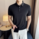 柏林格冰丝无痕高弹薄款PLO衫上衣男短袖8821-P58，男装T恤，星座1606-1