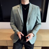 韩版修身西服华夫格时尚休闲西装外套DX47-P148，男装西服套装，星座1606-1