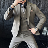 韩版修身商务西服毛呢西装三件套1824-P235，男装西服套装，星座1606-1