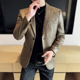 男士韩版修身西服麂皮绒提花时尚休闲西装外套DX55-P148，男装西服套装，星座1606-1