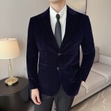 韩版修身西服提花灯芯绒时尚休闲西装外套DX48-P148，男装西服套装，星座1606-1