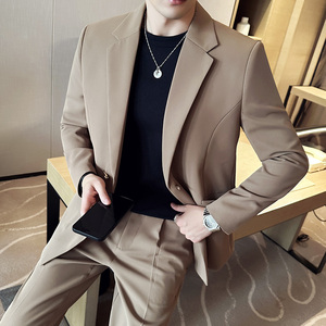 春夏抖音金属卡扣微宽松版型西服套装2305-P220图片