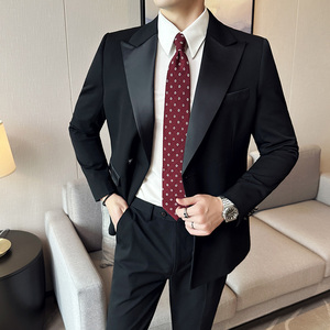 结婚礼服西装套装一粒双排扣两件套8806-P210图片