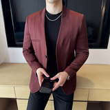 新中式无领西服韩版修身时尚西装外套DX45-P148，男装西服套装，星座1606-1