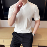 DS016-P39男士V领短袖T恤春夏新款时尚百搭修身立体打底衫，男装T恤，星座1606-1