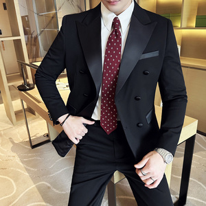 结婚礼服西装套装双排扣两件套8805-P210图片