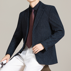 男士韩版修身西服时尚休闲流星雨条纹西装外套DX71-P148图片