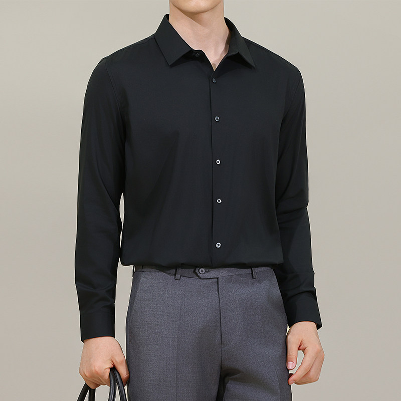 高端莫代尔无痕衬衫商务休闲男士长袖衬衣WFCS001-P68,男装衬衫,星座1606-1