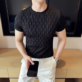 DS023-P38男士小圆领短袖T恤夏季新款时尚百搭修身立体打底衫，男装T恤，星座1606-1