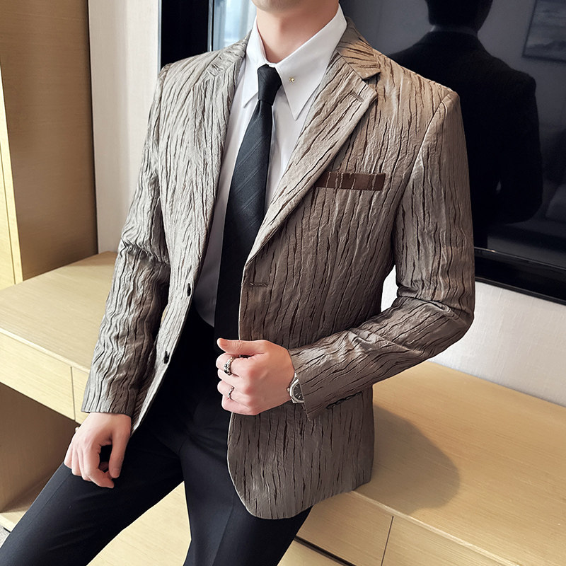 阳离子人丝时尚休闲西服韩版修身西装外套DX41-P155,男装西服套装,星座1606-1