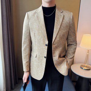 男士韩版修身西服时尚提花西装外套DX53-P148图片