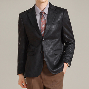 男士韩版修身西服时尚休闲提花西装外套DX62-P148图片