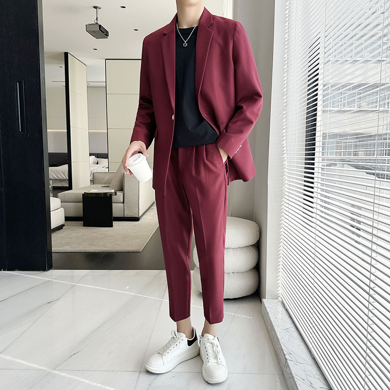 春夏薄款轻熟风宽松休闲垂感简约西服1829-P205,男装西服,星座1606-1