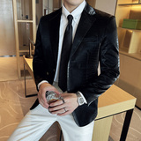 鳄鱼纹高品质韩版修身皮衣西服商务休闲皮衣西装外套DX12-P178，男装西服套装，星座1606-1