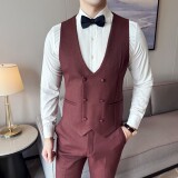 简约韩版修身西装马甲套MJT2511-P130，男装西服套装，星座1606-1