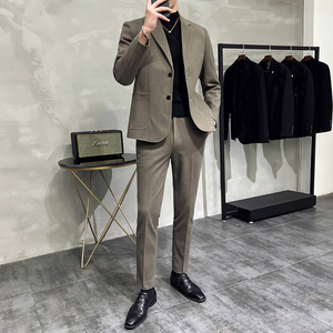 韩版修身商务西服毛呢休闲西装1822-P180图片