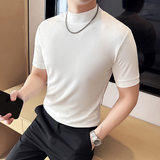 DS003-P38男士半高领短袖T恤春夏新款时尚百搭修身立体打底衫，男装T恤，星座1606-1