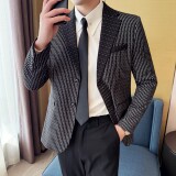 韩版修身西服时尚休闲撞色西装外套DX52-P148，男装西服套装，星座1606-1