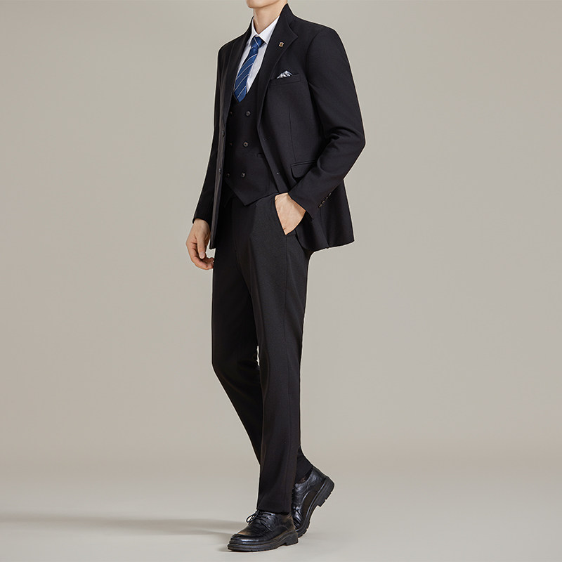 男士立领商务休闲西服韩版修身竹节纹西装套装2528-P285,男装西服套装,星座1606-1