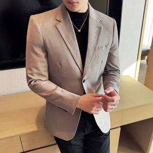 银丝混纺时尚休闲西装外套男士韩版修身西服DX59-P155图片