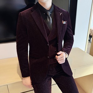 男士时尚休闲西装灯芯绒流星雨条纹西服套装SJT2518-P280,男装西服套装,星座1606-1