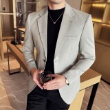 银丝混纺时尚休闲西装外套男士韩版修身西服DX59-P155，男装西服套装，星座1606-1