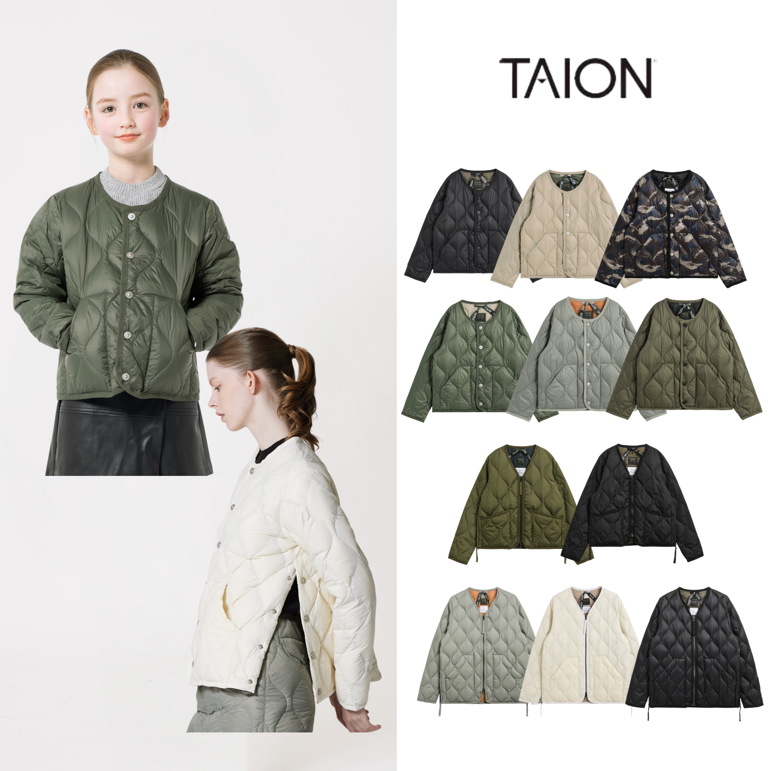 现货 日本 Taion 25AW 秋冬儿童成人日系百搭保暖轻巧马甲羽绒服