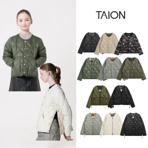 现货 日本 Taion 25AW 秋冬儿童成人日系百搭保暖轻巧马甲羽绒服