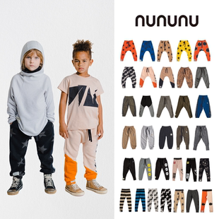 现货正品  nununu 22aw 秋冬儿童经典卫裤街头风垮裤中性长裤子