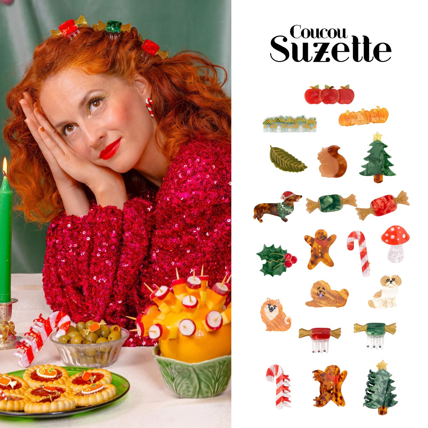 现货 法国小众 COUCOU SUZETTE 假日系列圣诞抓夹发夹小发饰