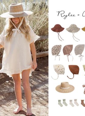 季末折扣 rylee and cru 春夏儿童可爱发饰袜子宽檐帽宝宝系带帽